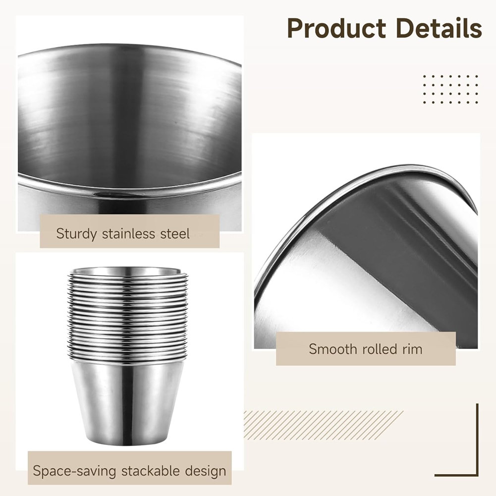 J1UL1N 60 Pcs Stainless Steel  - Sauce Dipping Cup recension och pris