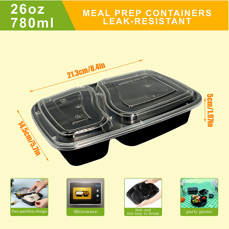 10/40 Pack 26 oz Two-Compartme - Meal Prep Bowl recension och pris