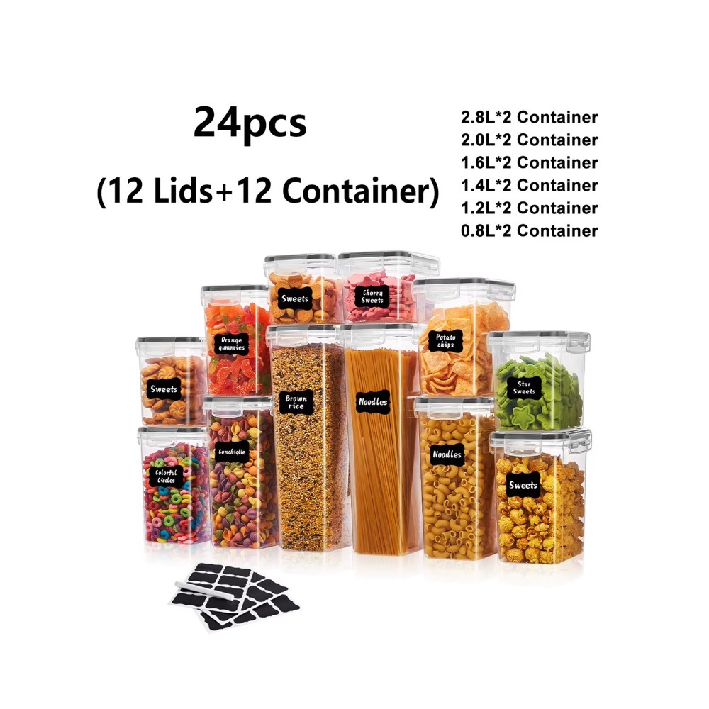 24Pcs Sealed Food Storage Cont - Meal Prep With Rice recension och pris